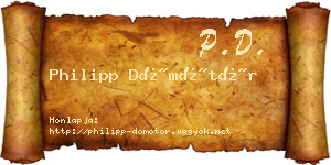 Philipp Dömötör névjegykártya